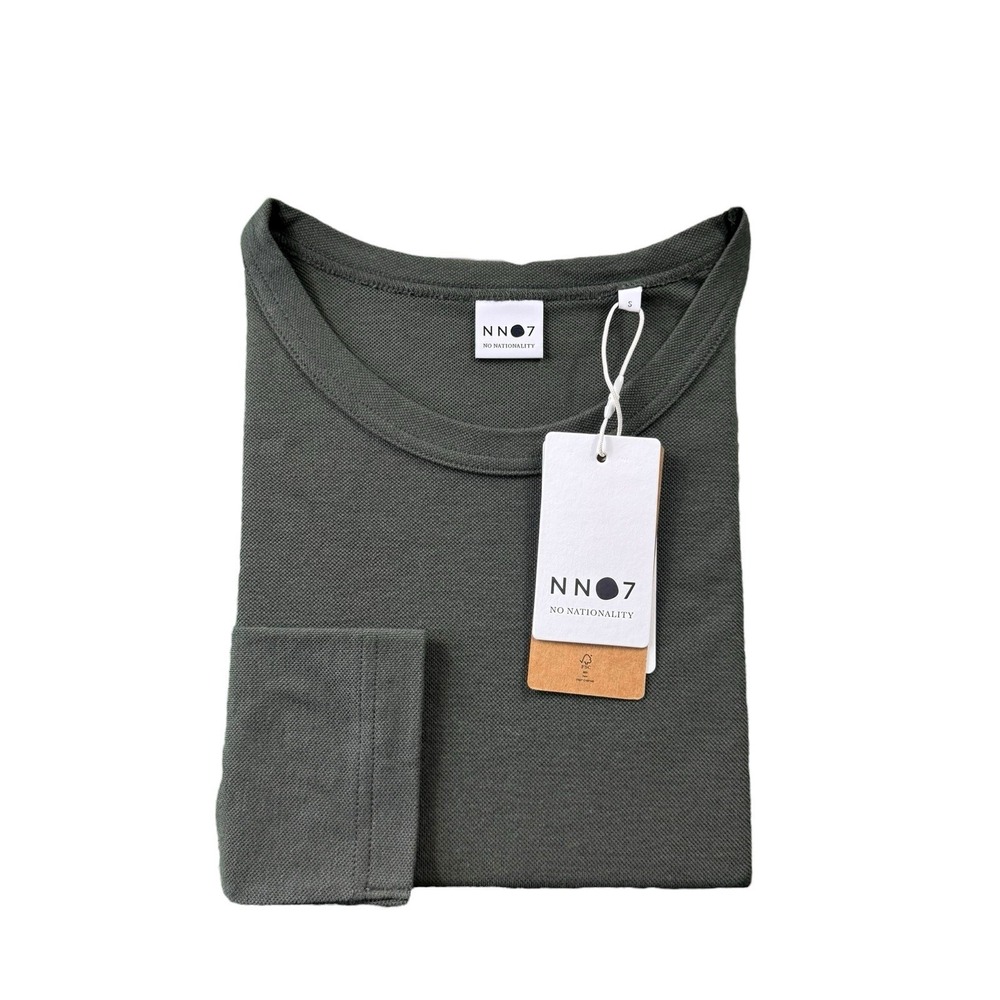 NN07 No Nationality Men Army Green Modal Cotton Knit Pullover Sweater Size S NWT